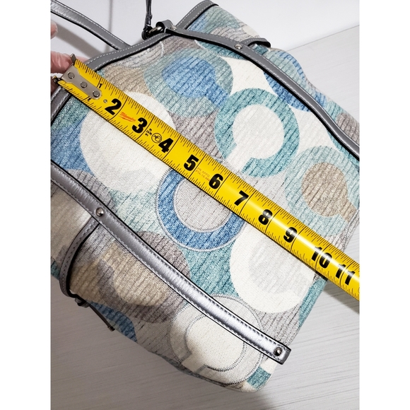 RARE Coach Blue Silver Crossbody or Shoulder Bag - Picture 12 of 17